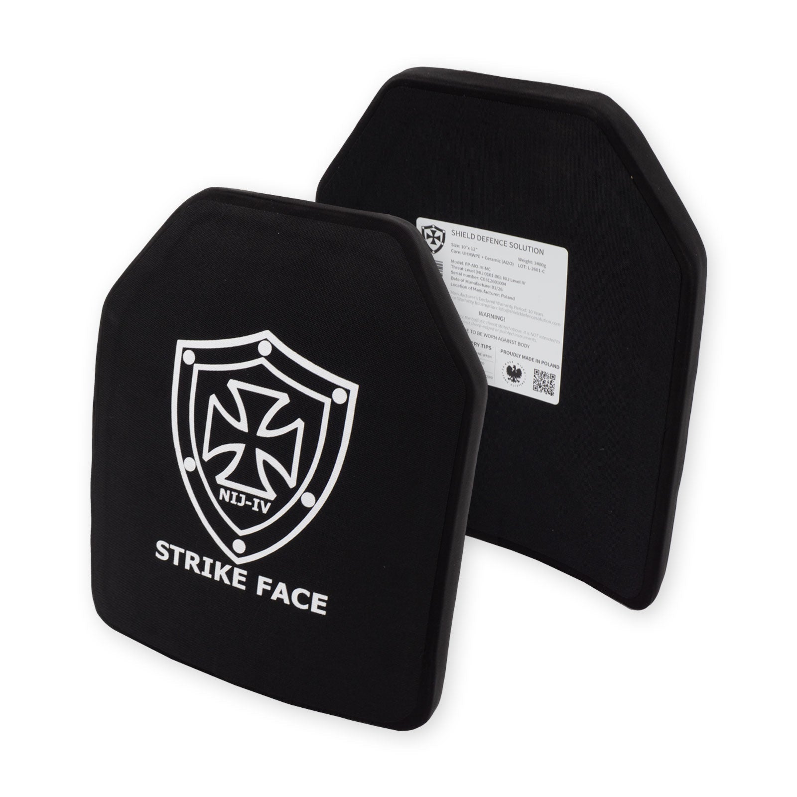 10"x12" Multi - Curved SAPI Front Plate - Ceramic (AlO) - Shield Defence Solution