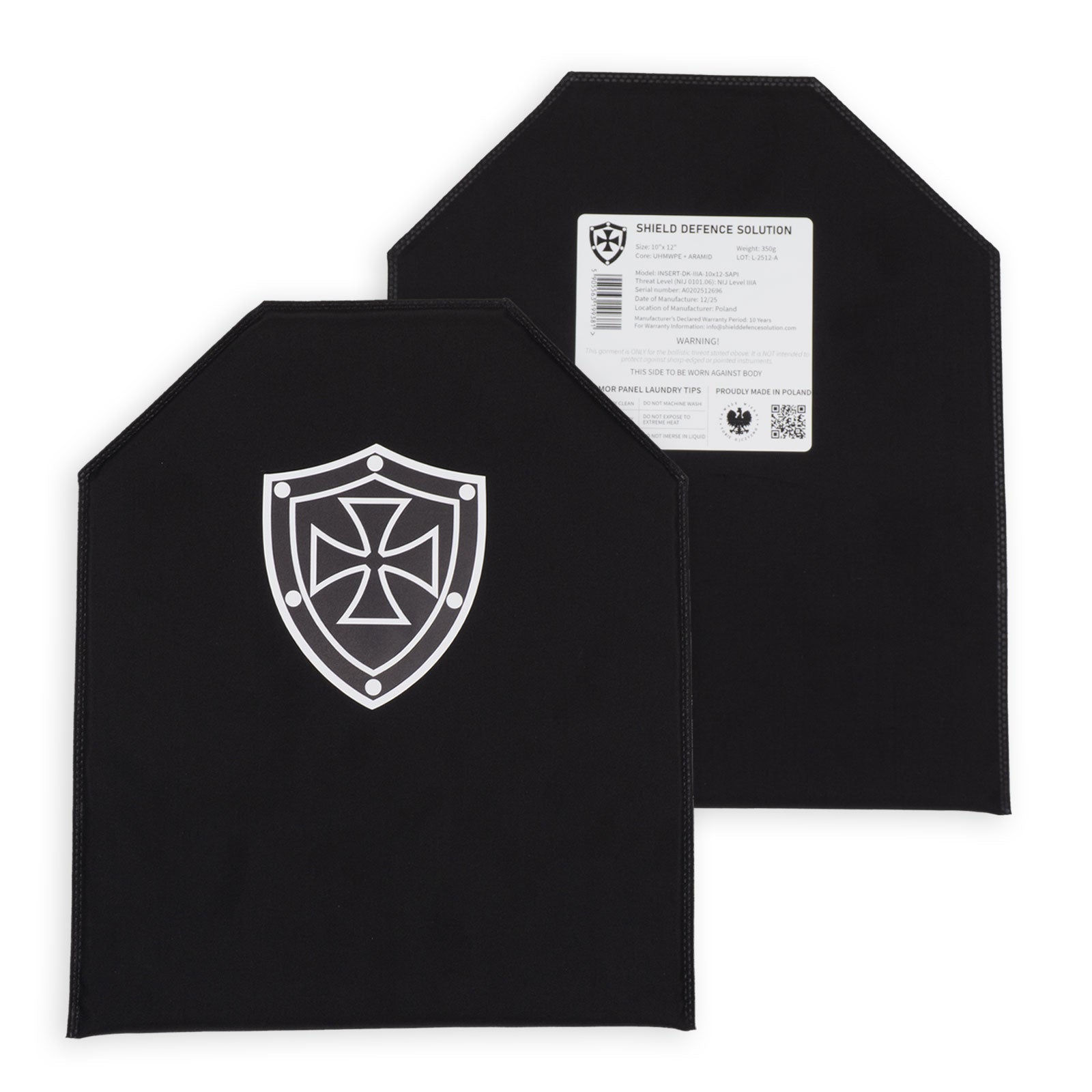 10"x12" Soft Armor Insert Set SAPI | Front, Back, Side Panels - Shield Defence Solution
