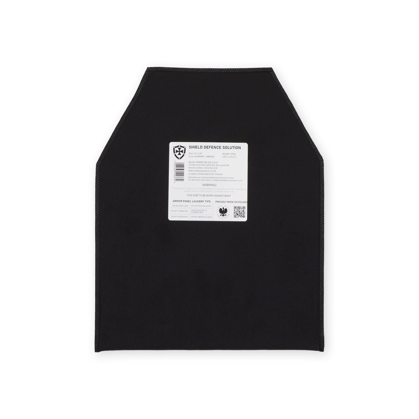 11"x14" Soft Armor Insert Panels | Front & Back Protection - Shield Defence Solution