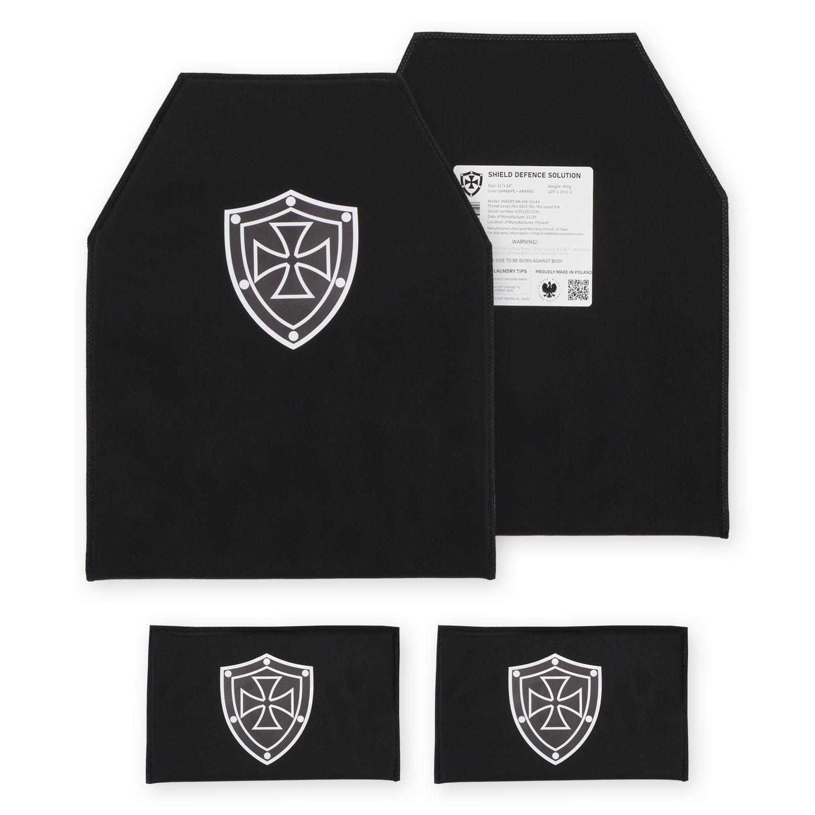 11"x14" Soft Armor Insert Set | Front, Back & Side Panels - Shield Defence Solution