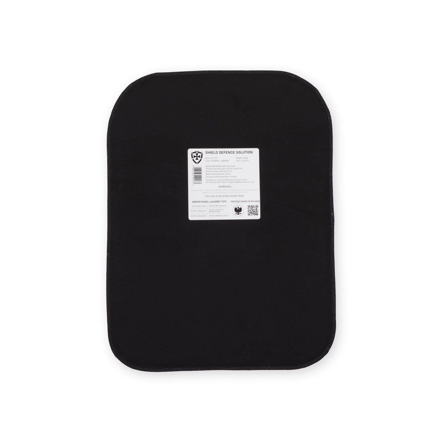 12"x16" Soft Armor Insert for Backpack - Shield Defence Solution