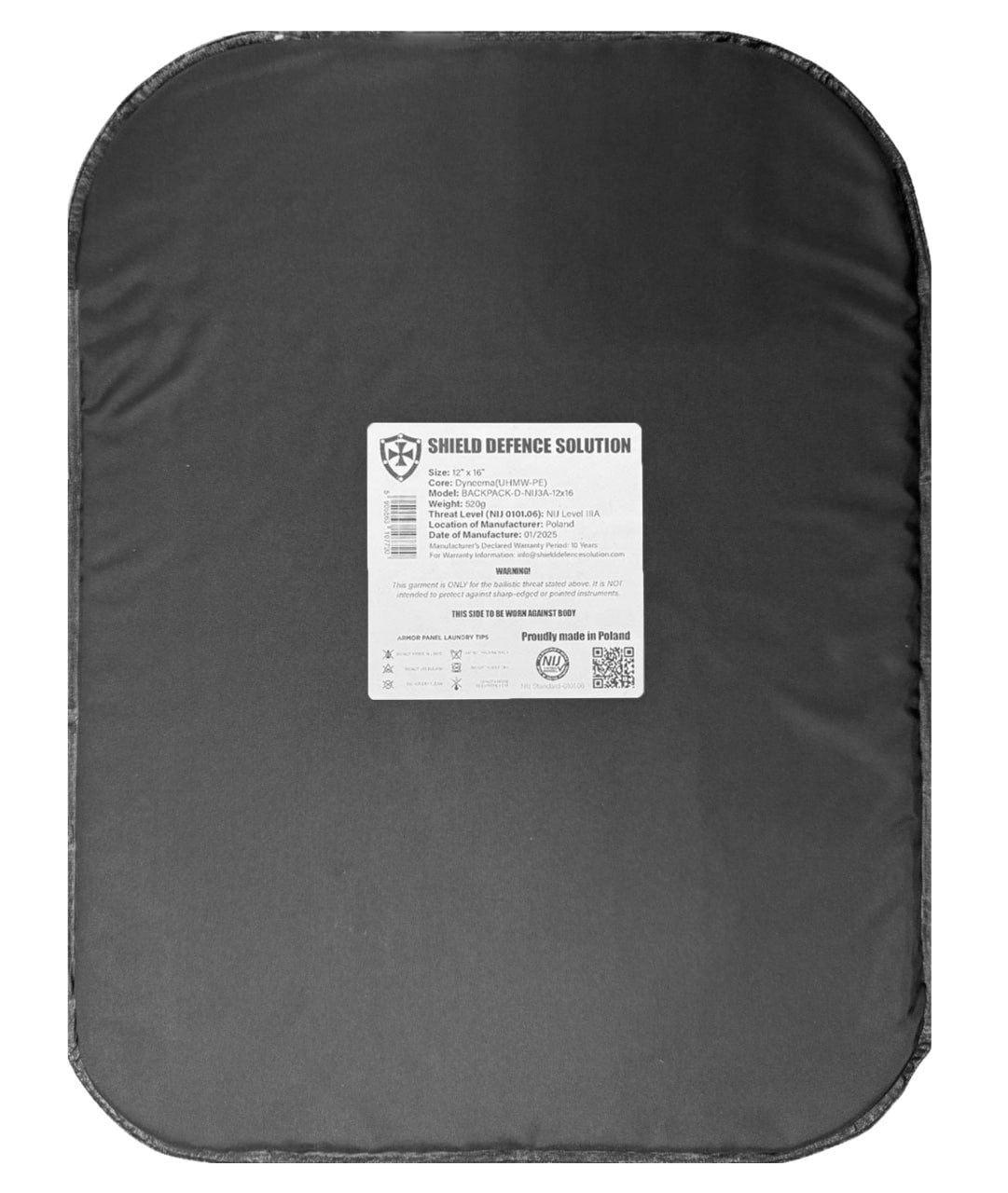 12"x16" Weichpanzer-Einsatz für Rucksack