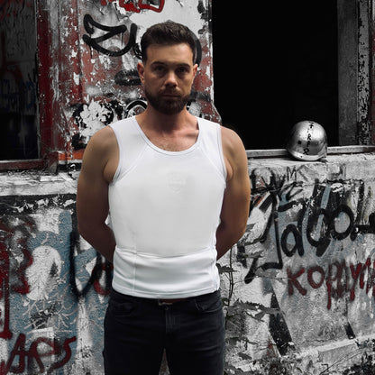 Kugelsicheres verdeckbares Standard T-Shirt - Weiß