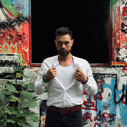 Kugelsicheres verdeckbares Standard T-Shirt - Weiß