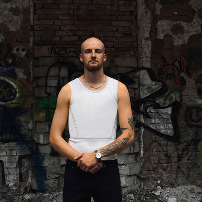 Kugelsicheres verdeckbares Standard T-Shirt - Weiß