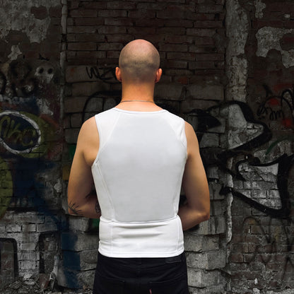 Kugelsicheres verdeckbares Standard T-Shirt - Weiß