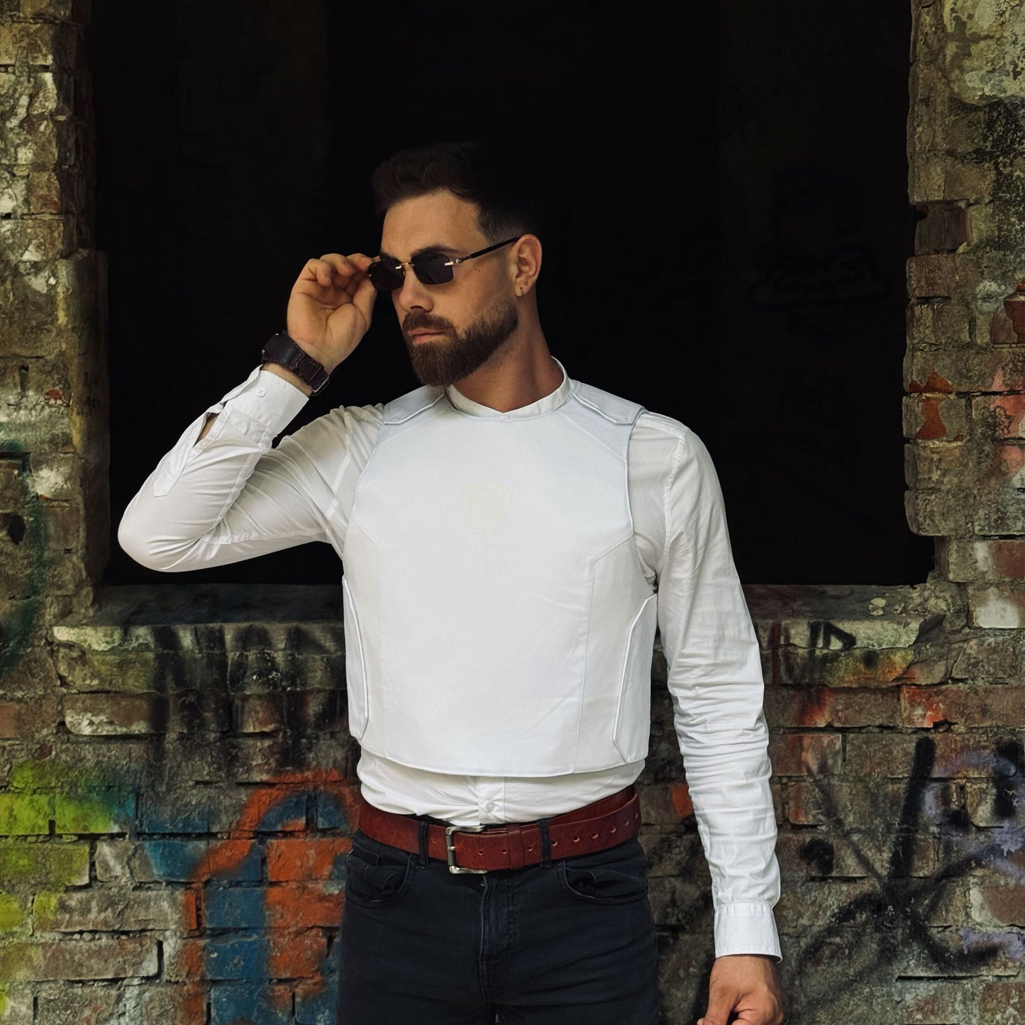 Kugelsichere Innenweste – Weiß