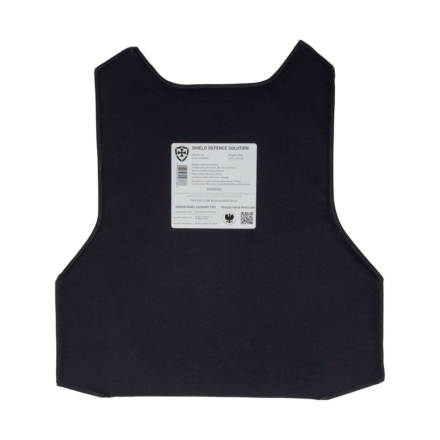 Cataphract CIBV1 Weiche Panzerungseinsätze – Vorder- und Rückenschutz Set