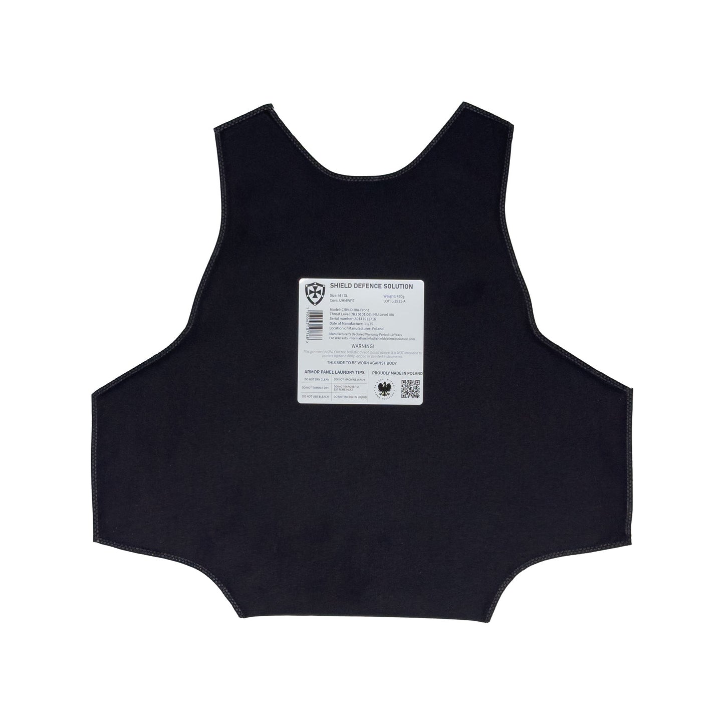 Cataphract CIBV1 Weiche Panzerungseinsätze – Vorder- und Rückenschutz Set