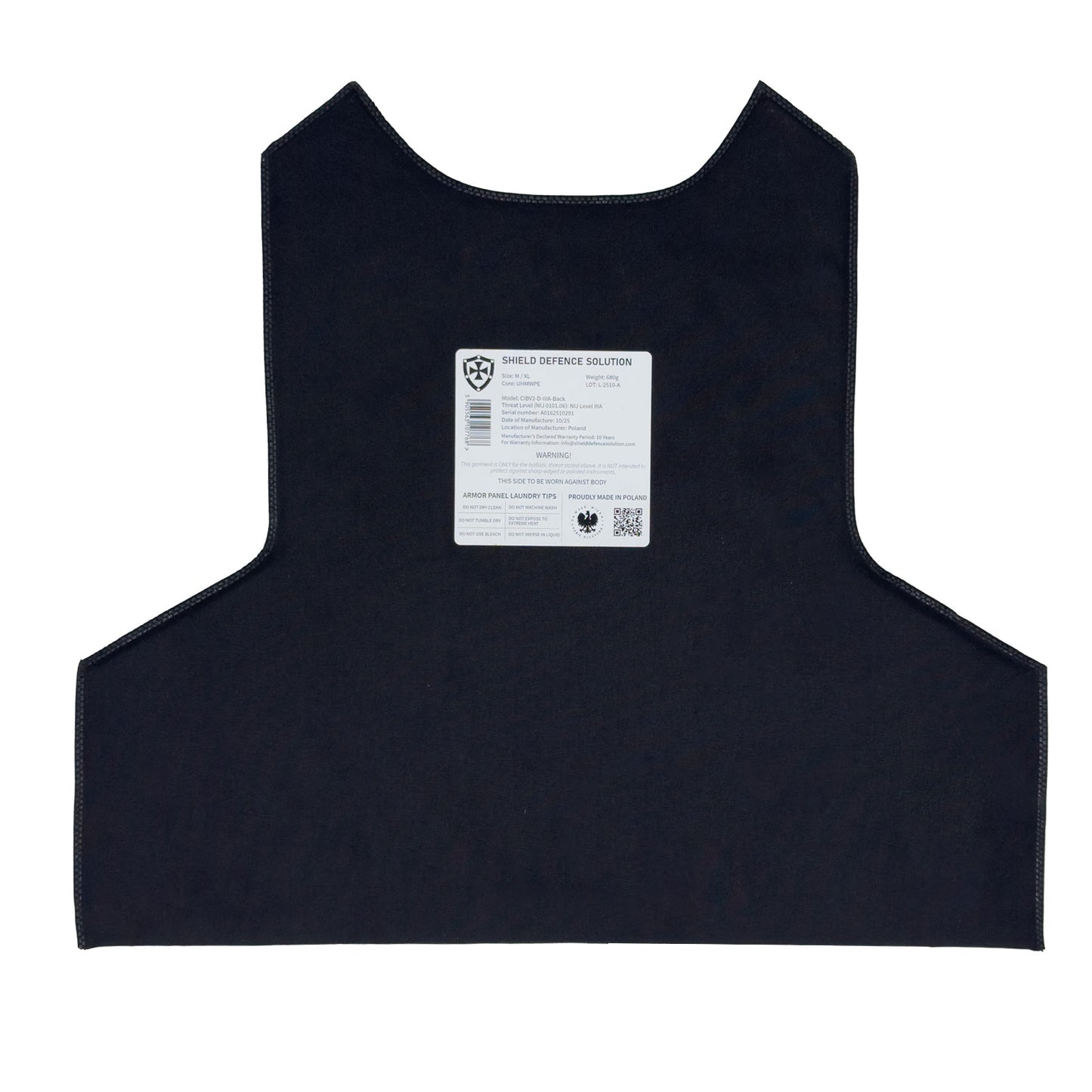 Cataphract CIBV2 Weiche Panzerungseinsätze – Vorder- und Rückenschutz Set