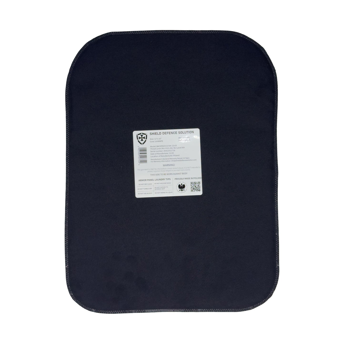 12"x16" Weichpanzer-Einsatz für Rucksack