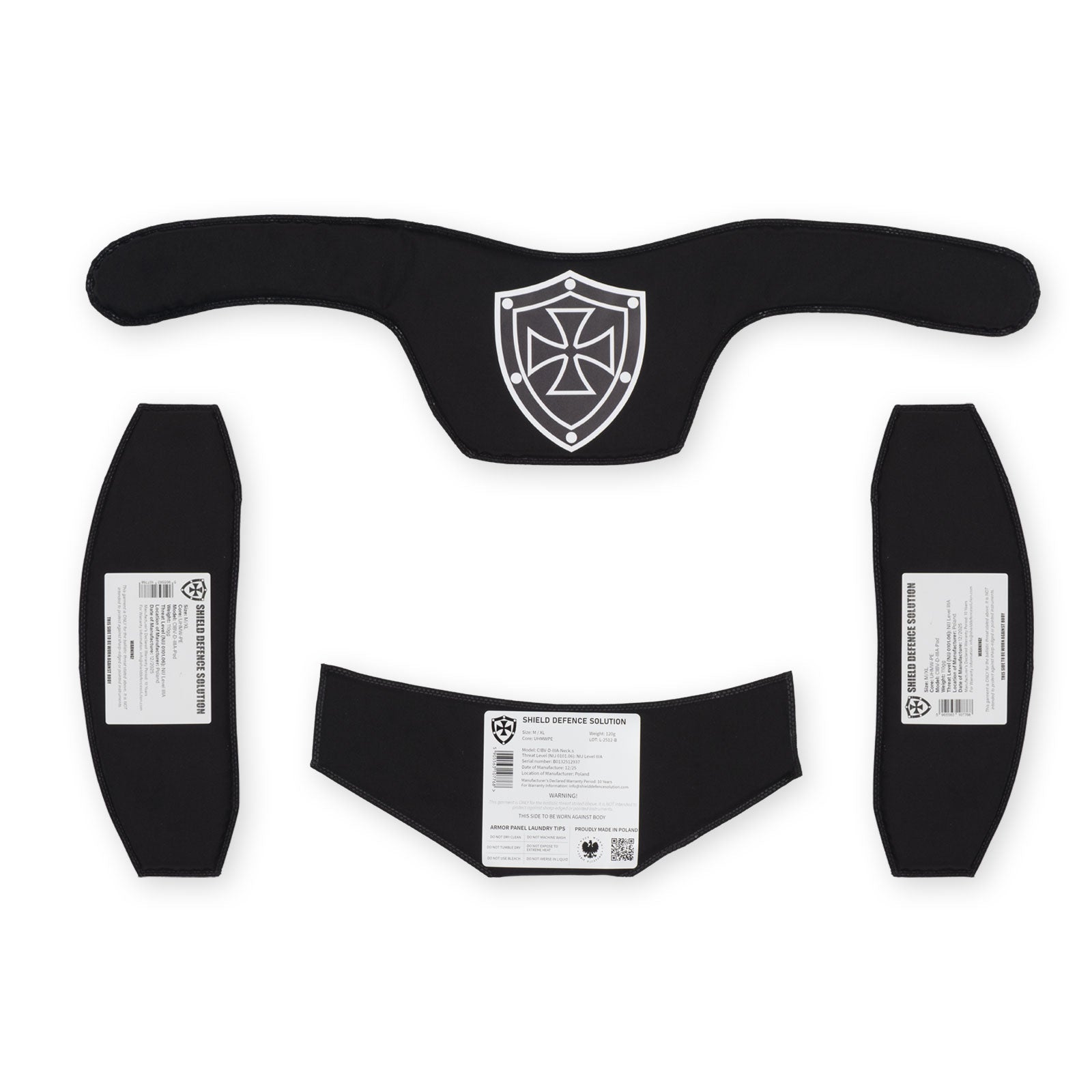 Full set of Soft Ballistic Inserts for Templars Gear CIBV1 Cataphract - Shield Defence Solution