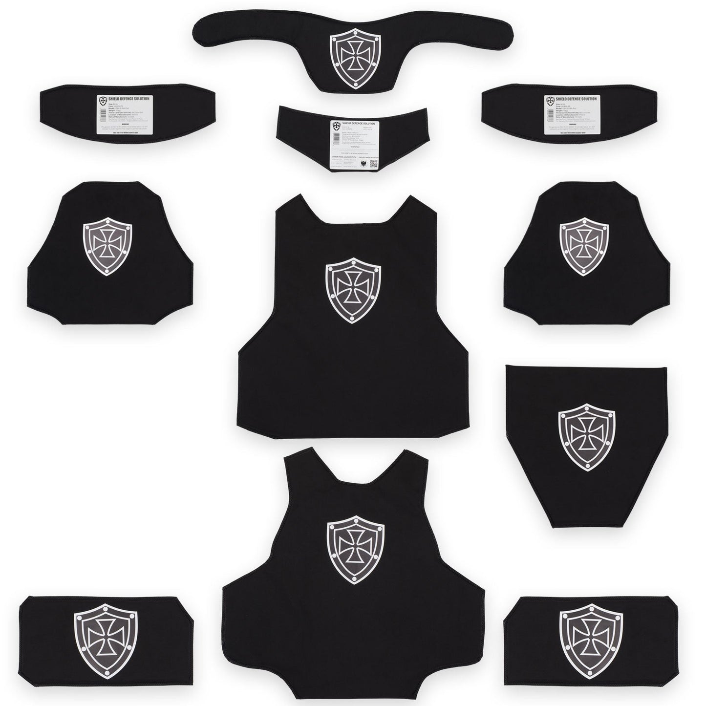 Full set of Soft Ballistic Inserts for Templars Gear CIBV1 Cataphract - Shield Defence Solution