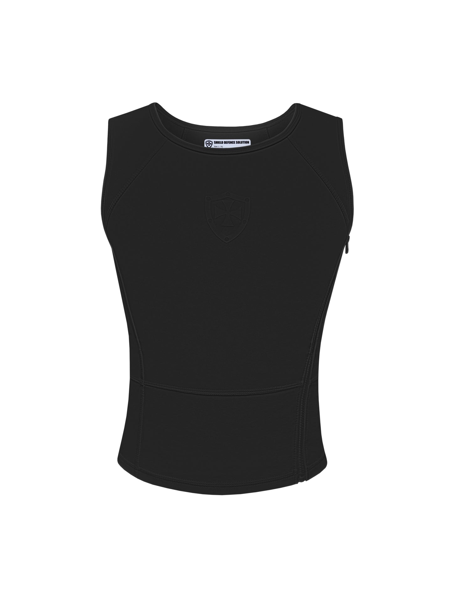Kugelsicheres verdeckbares Standard T-Shirt - Schwarz