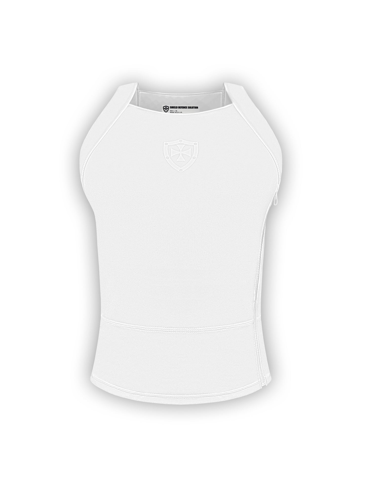 Kugelsicheres verdeckbares erweitertes T-Shirt - Weiß